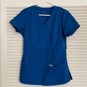 Blue scrub top